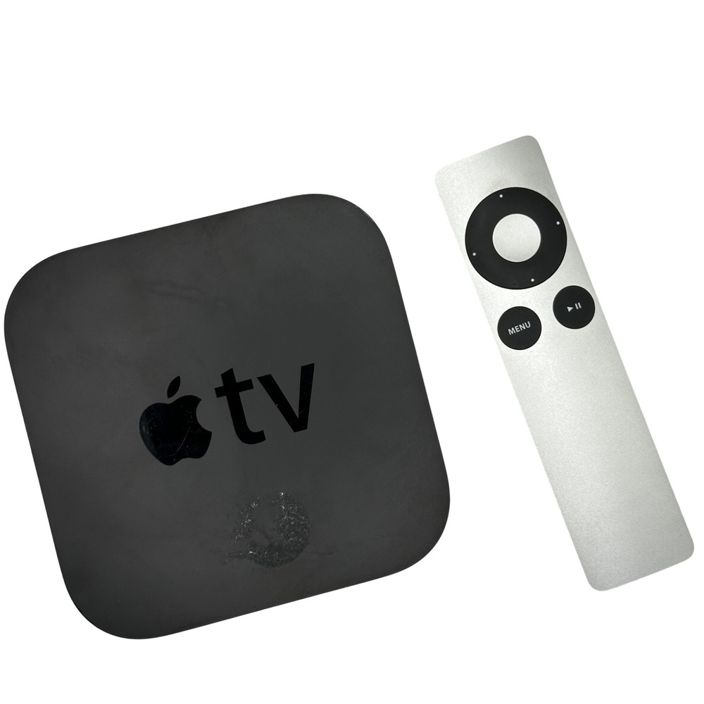 Apple TV 3rd Generation Black Media Streamer Model A1469 with Remote